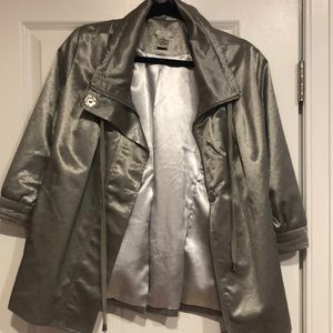 Silver short jacket - like new.
